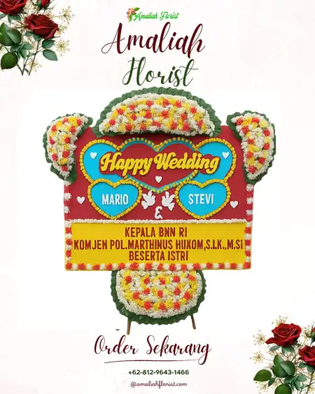 Papan Bunga Pernikahan Godo